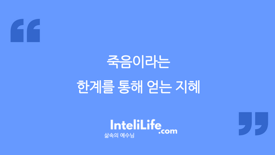 죽음이라는 한계를 통해 얻는 지혜