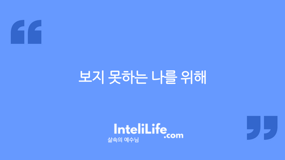 보지 못하는 나를 위해